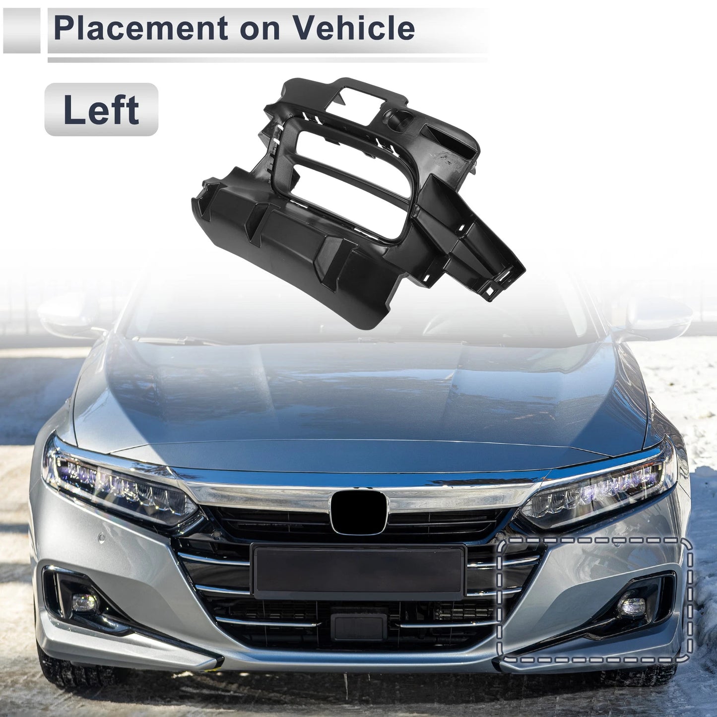 1 Pc Front Left Fog Light Grill for Dodge Durango (2018-2020)