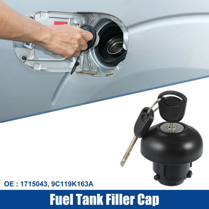 Gas Fuel Tank Cap for Ford Transit (2014-2023) - Replacement Black Cap