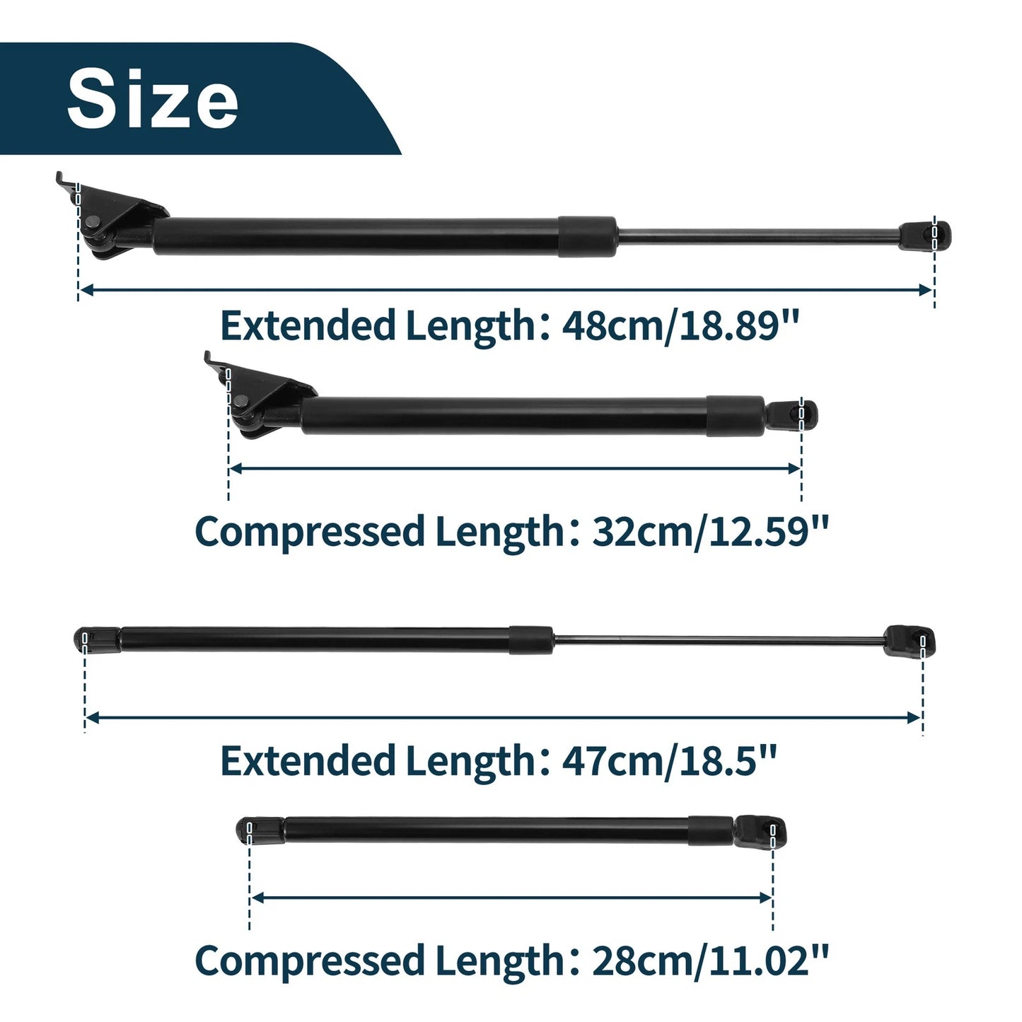 Rear Window Glass & Tailgate Lift Supports for Jeep Grand Cherokee ZJ (1993-1998)