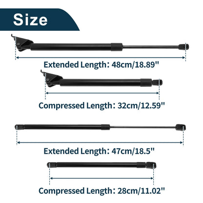 Rear Window Glass & Tailgate Lift Supports for Jeep Grand Cherokee ZJ (1993-1998)
