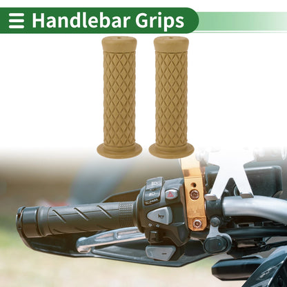25mm Hand Grips Cover for Motorcycle Handlebar End Grips TPU Khaki