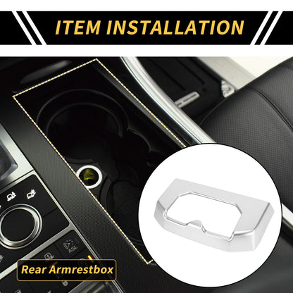 Armrest Box Rear Cup Holder Cover Trim for Toyota Tundra (2022-2024)