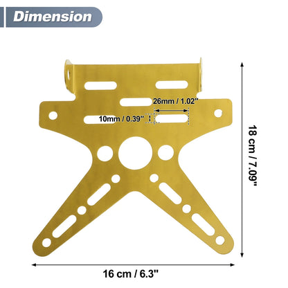 Plate Mount / 26×10 mm / Aluminum Alloy Yellow Hole for Make Model