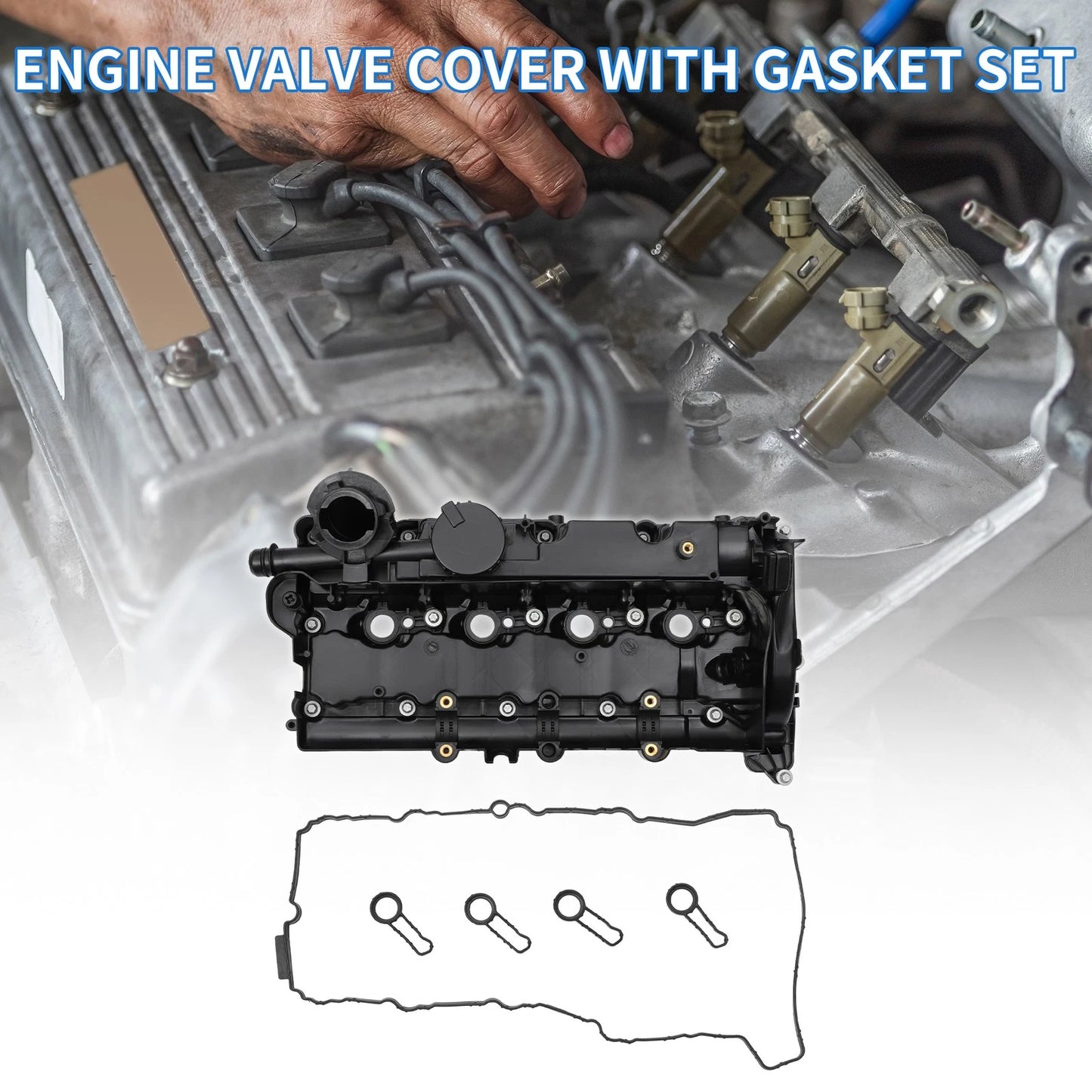 Front Engine Valve Cover with Gasket for BMW X3 (2008-2010)