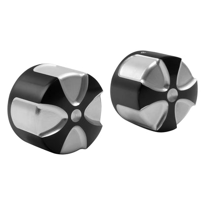 Black Rear Axle Nut Cover for Harley Softail Fatboy Dyna (2009-2023)