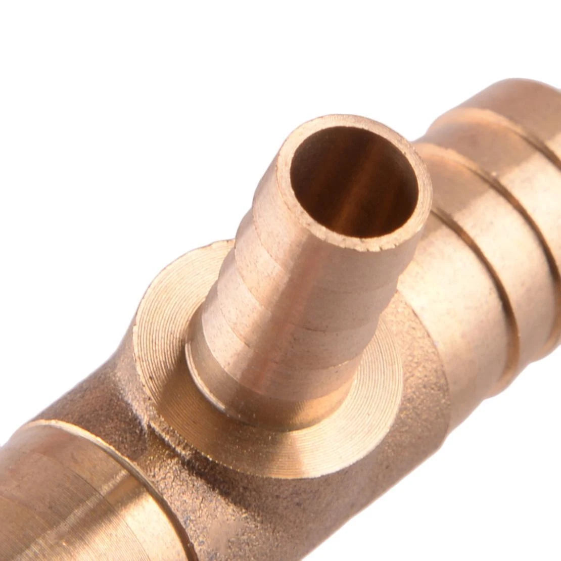 16x10x16mm Brass Tee 3-Way Hose Barb Fitting for Fuel Tube Connector