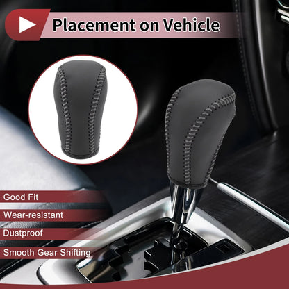 Gear Shift Knob Cover for Mazda CX-5 (2013-2014) Gray Faux Leather