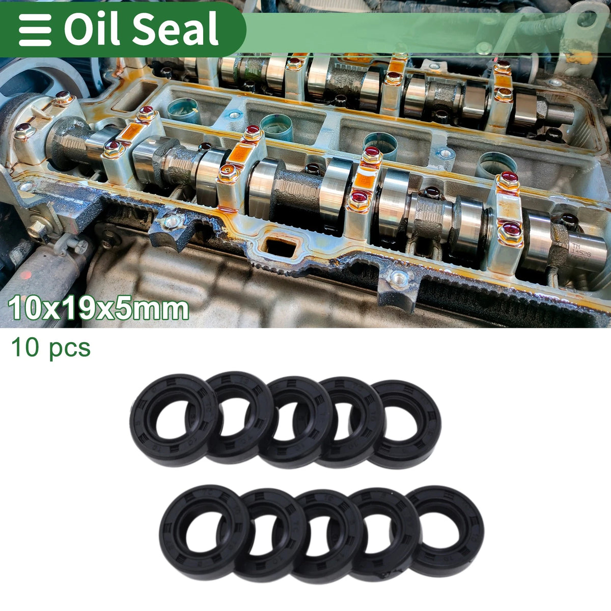 Oil Seal 10x19x5mm NBR Rubber High Pressure for Make Model