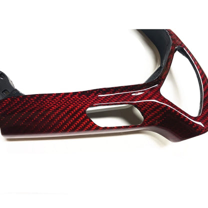 1x Steering Wheel Trim for Infiniti G37 EX37 G25 Q40 (2013-2015) Carbon Fiber Red