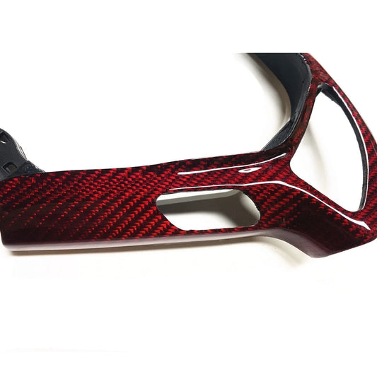 1x Steering Wheel Trim for Infiniti G37 EX37 G25 Q40 (2013-2015) Carbon Fiber Red