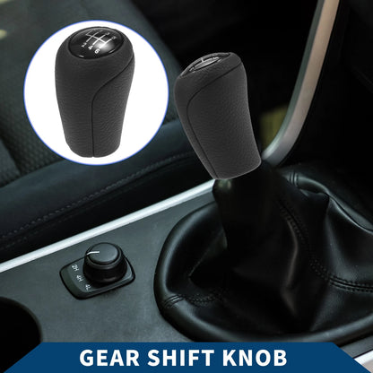 6 Speed Manual Gear Shift Knob for Mazda 3 (2010-2013) Black Faux Leather
