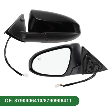 Left Side Door Mirror / 12-14 Manual Folding Black / Mirror for Toyota Camry (2012–2014)