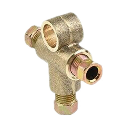 3 Way Brake T Piece Tee with 3 Male Nuts for Metric M10 Pipe Fitting