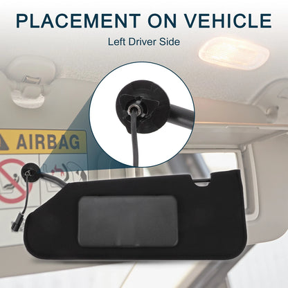 Left Car Sun Visor with Mirror and Light for Chevrolet Corvette