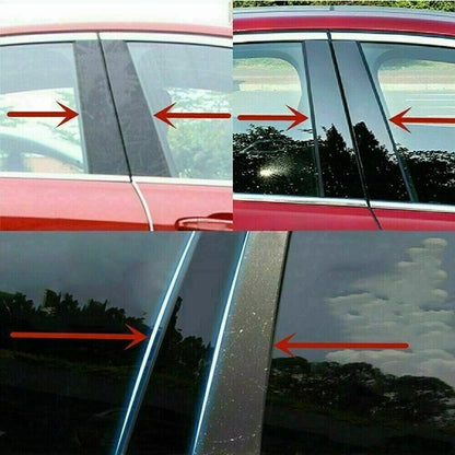 4 x Black Pillar Post Trim for Dodge Ram 1500 2500 3500 Crew/Quad Cab (2009-2018)