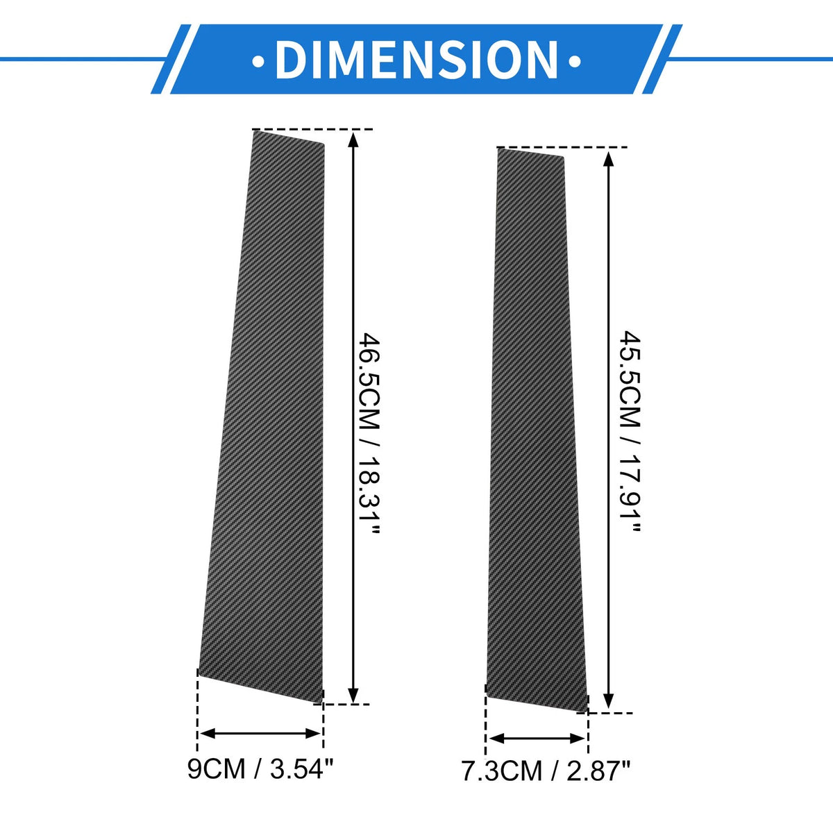 4 Pcs Door Pillar Window Trim for Mitsubishi L200 (2006-2015)