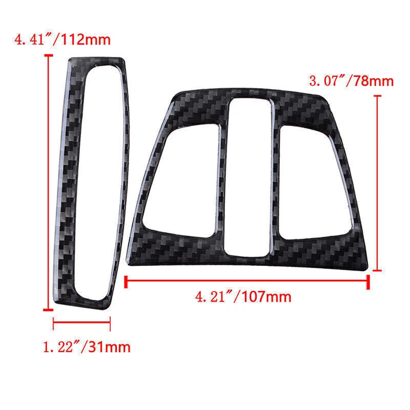 Carbon Fiber Reading Light Switch Cover Trim for BMW 3 4 Series (2013-2019)