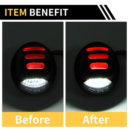 License Plate Lights White Red for Ford F-150 F-250 F-350 (1990-2001)