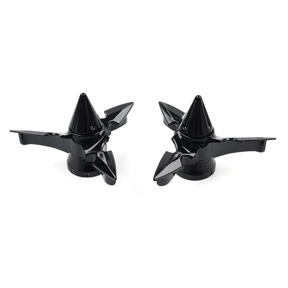 Spun Blade Spinning Front Axle Cap Nut Covers for Harley Softail Dyna