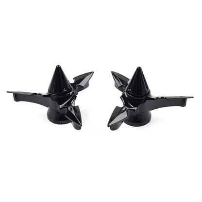 Spun Blade Spinning Front Axle Cap Nut Covers for Harley Softail Dyna