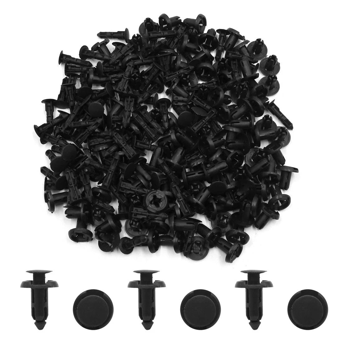 100 Pcs Black Car Bumper Rivets for Toyota Prado Corolla RAV4