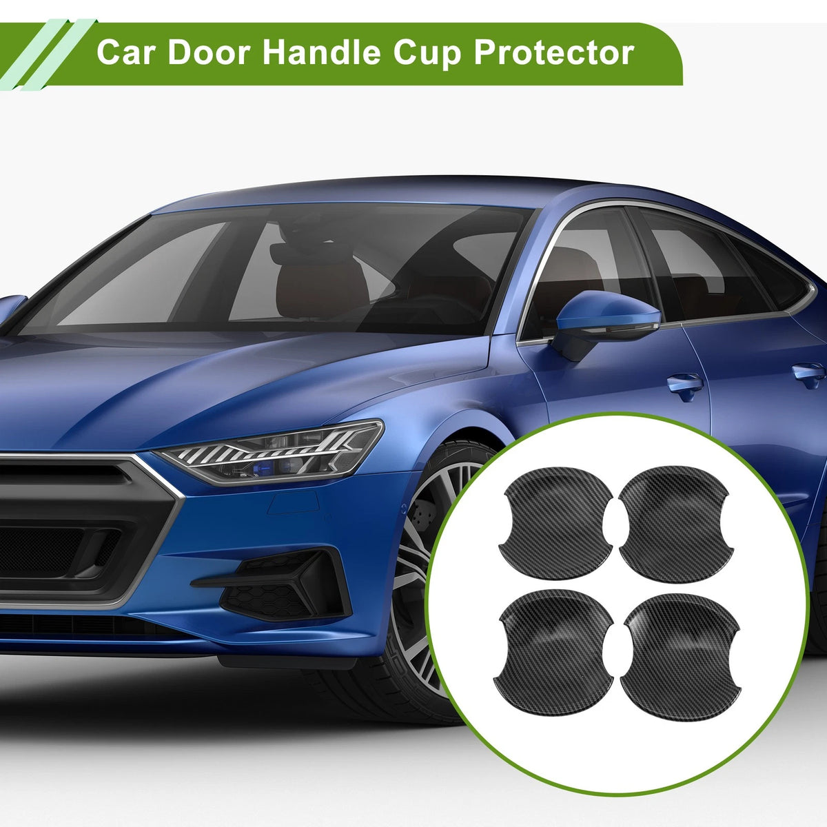 Carbon Fiber Door Handle Cup Protectors for Honda Civic (2006-2011) 4 Pcs