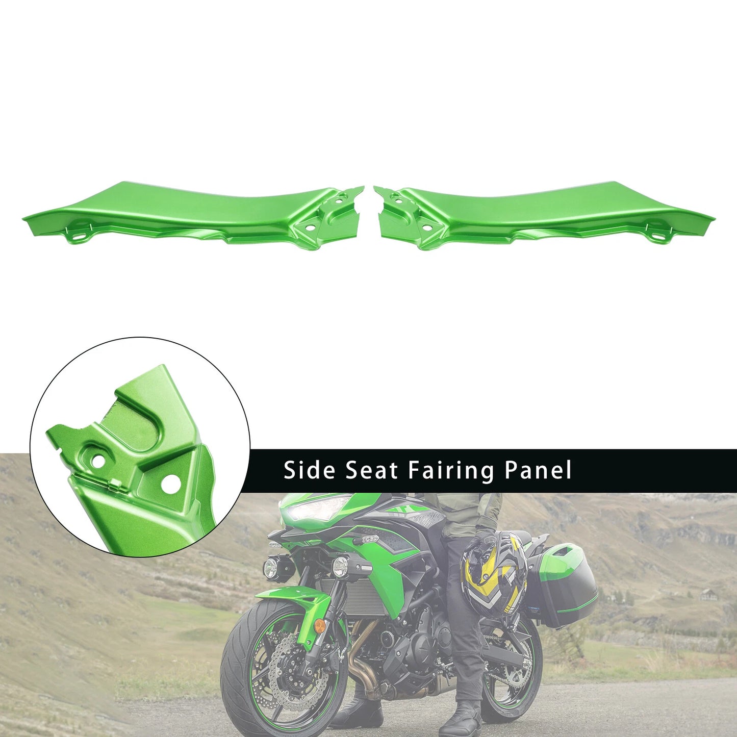 Side Seat Fairing Panel for Kawasaki Versys 650 KLE650 (2022-2024) Green