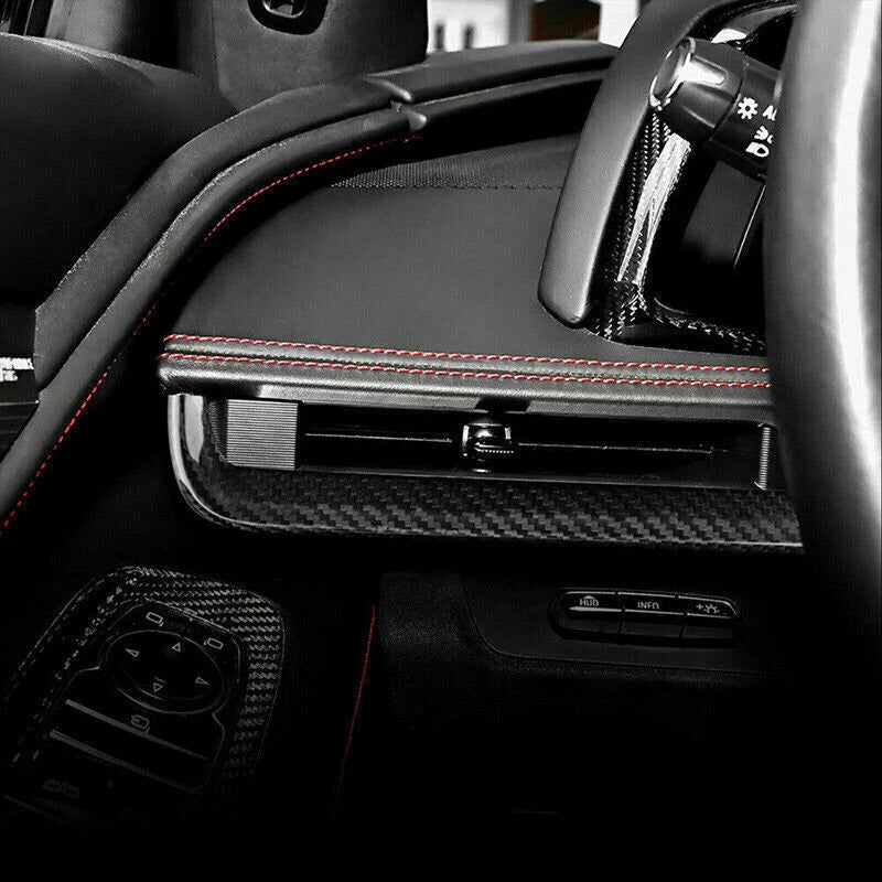 4pcs Carbon Fiber Interior Console Dashboard Panel for Corvette C8 (2020-2023)