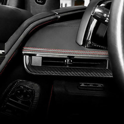 4pcs Carbon Fiber Interior Console Dashboard Panel for Corvette C8 (2020-2023)