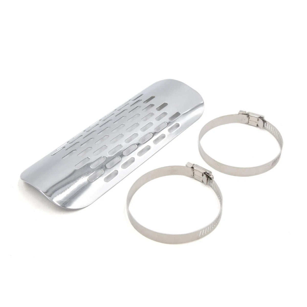 7.2" Motorcycle Exhaust Muffler Pipe Heat Shield Cover Heel Guard Silver Tone for Make Model
