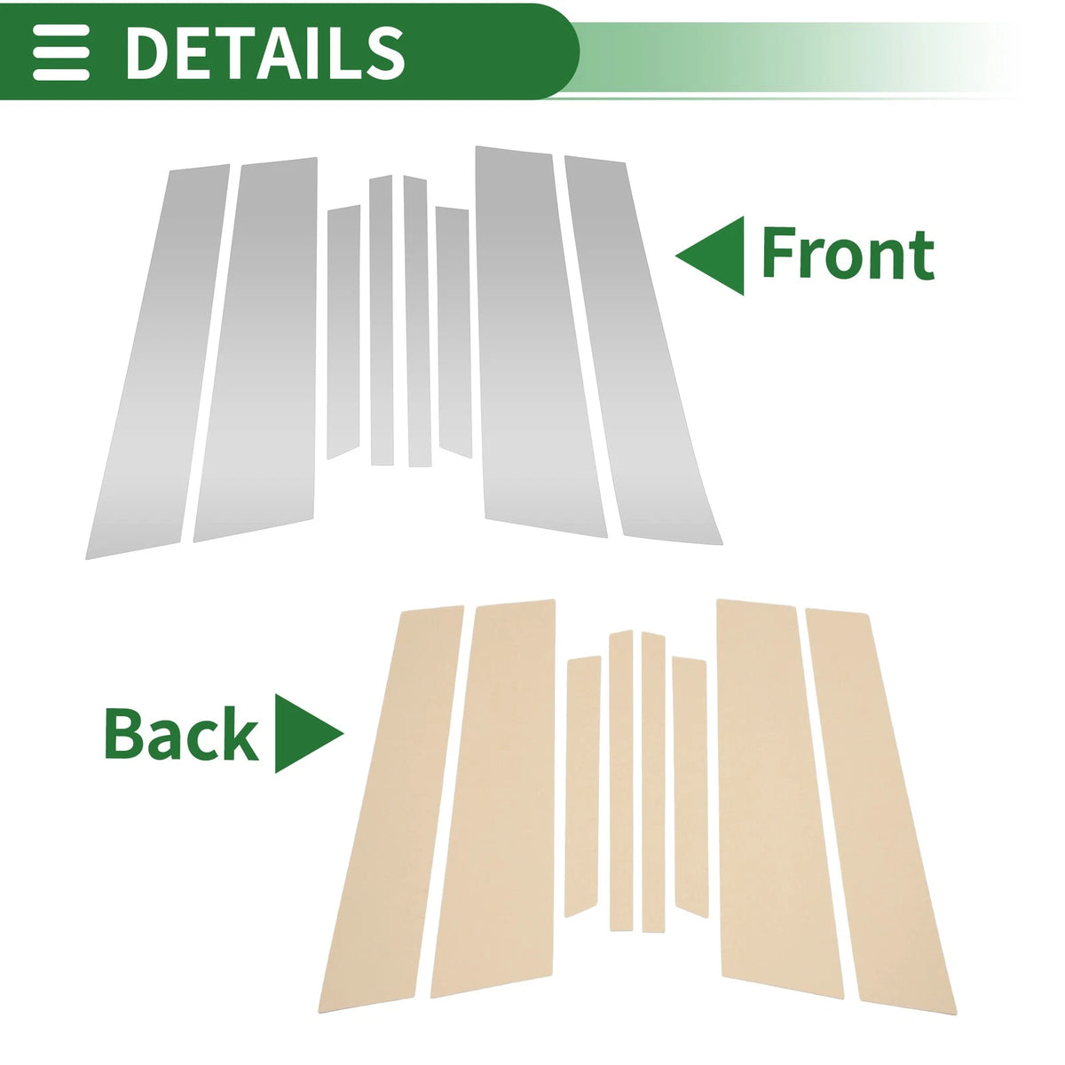 8 Pcs Door Pillar Window Trim for BMW X4 (2019-2024) Silver Tone