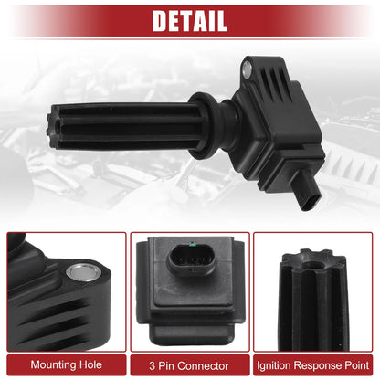 4 x Ignition Coils for Ford Edge (2012-2018) - High Performance Black