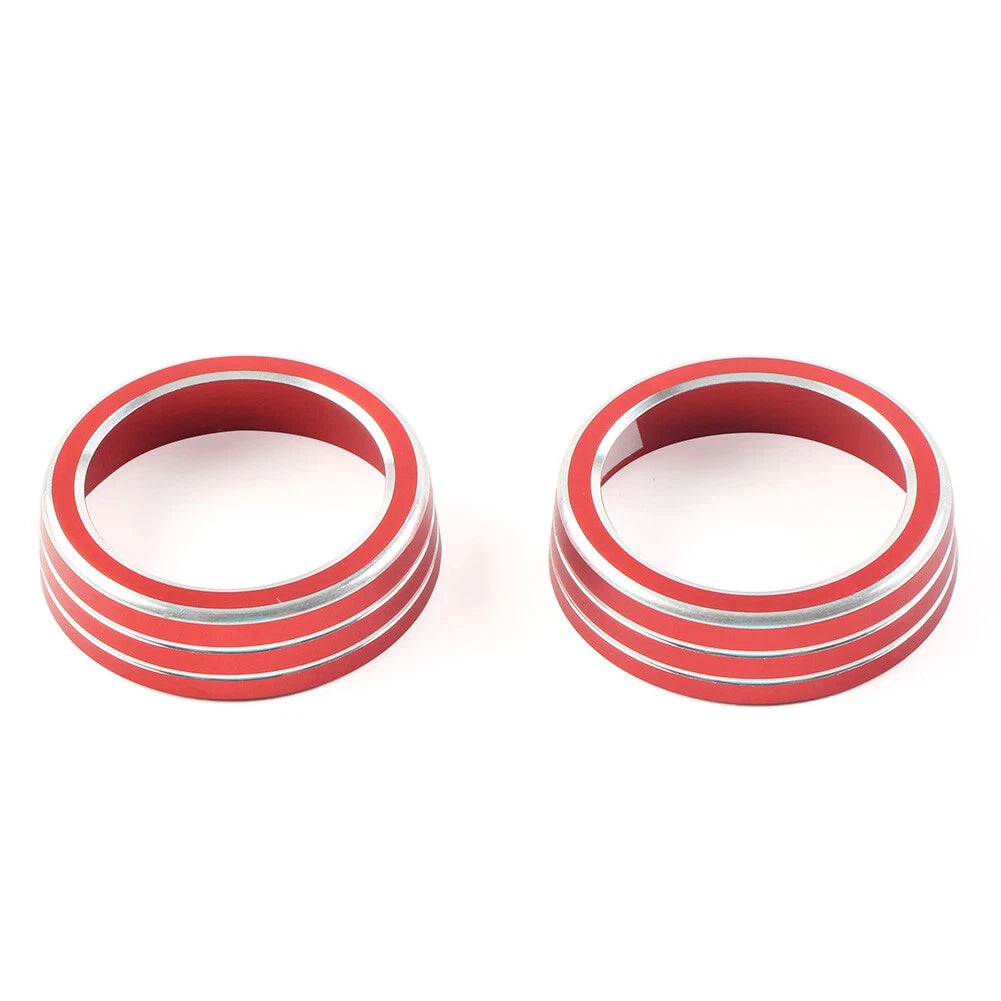 AC Climate Switch Knob Ring Cover Trim for Honda Civic 2016-2021 Red