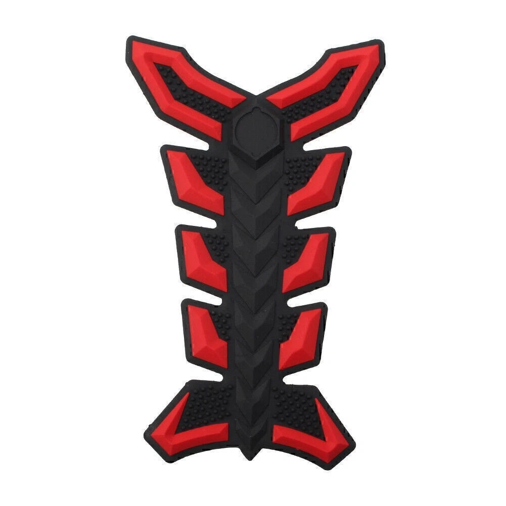 3D Fish Bone Decal Sticker Protector for Motorcycle Gas Fuel Oil Tank Red