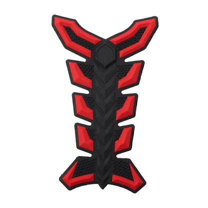 3D Fish Bone Decal Sticker Protector for Motorcycle Gas Fuel Oil Tank Red