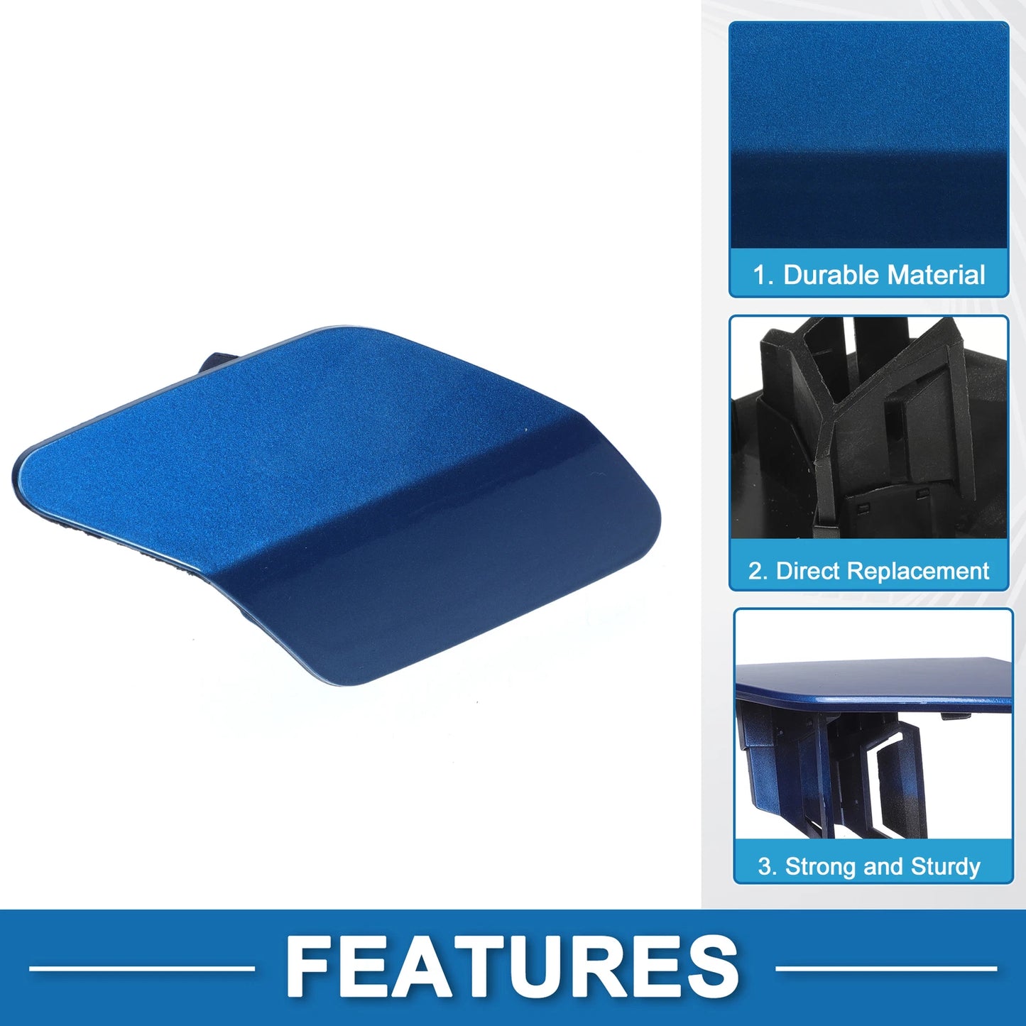 Front Right Washer Nozzle Cover for BMW X6 2015-2019 (2 x Blue Caps)