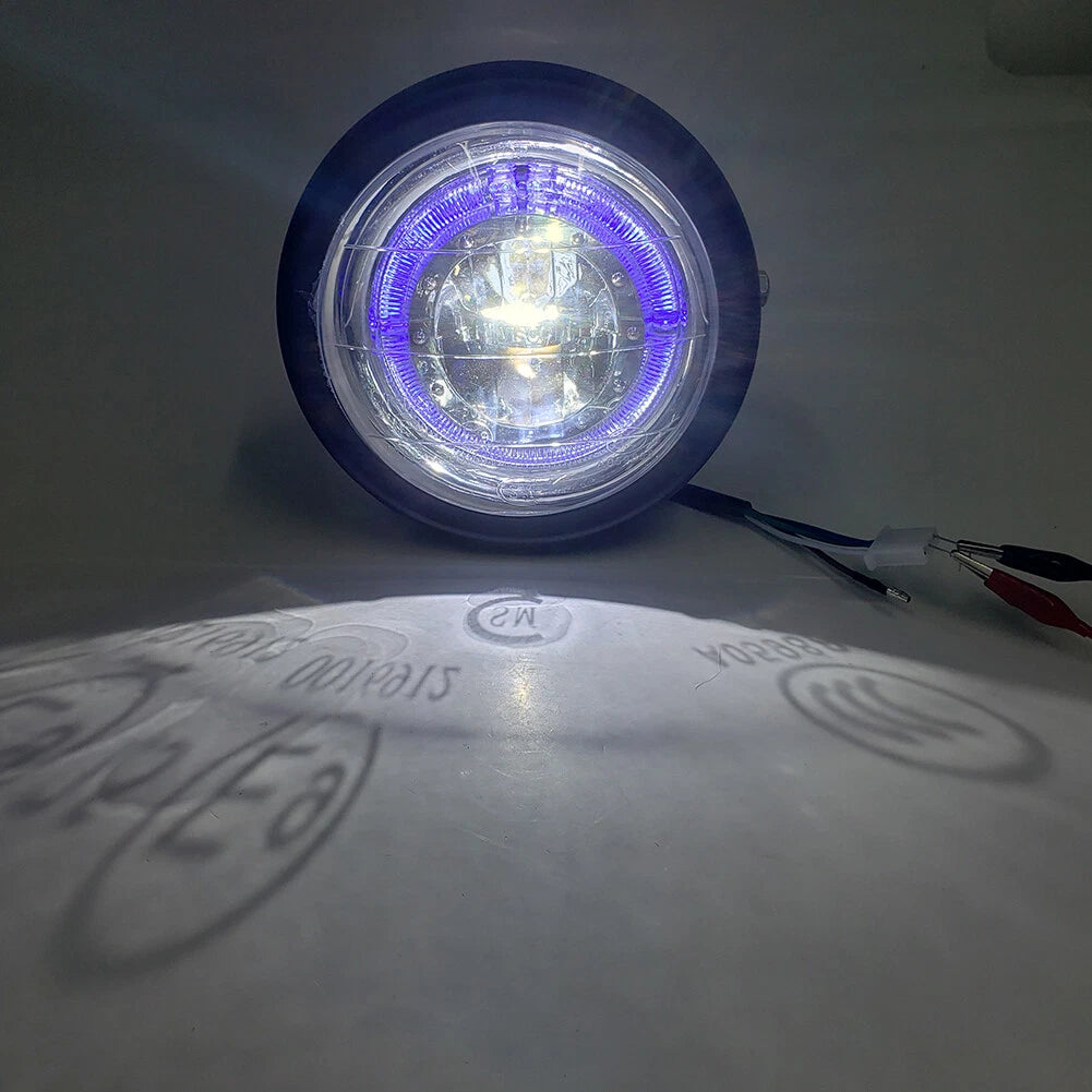 5-3/4" Switchback LED Halo DRL Angel Eye Headlight for Make & Model