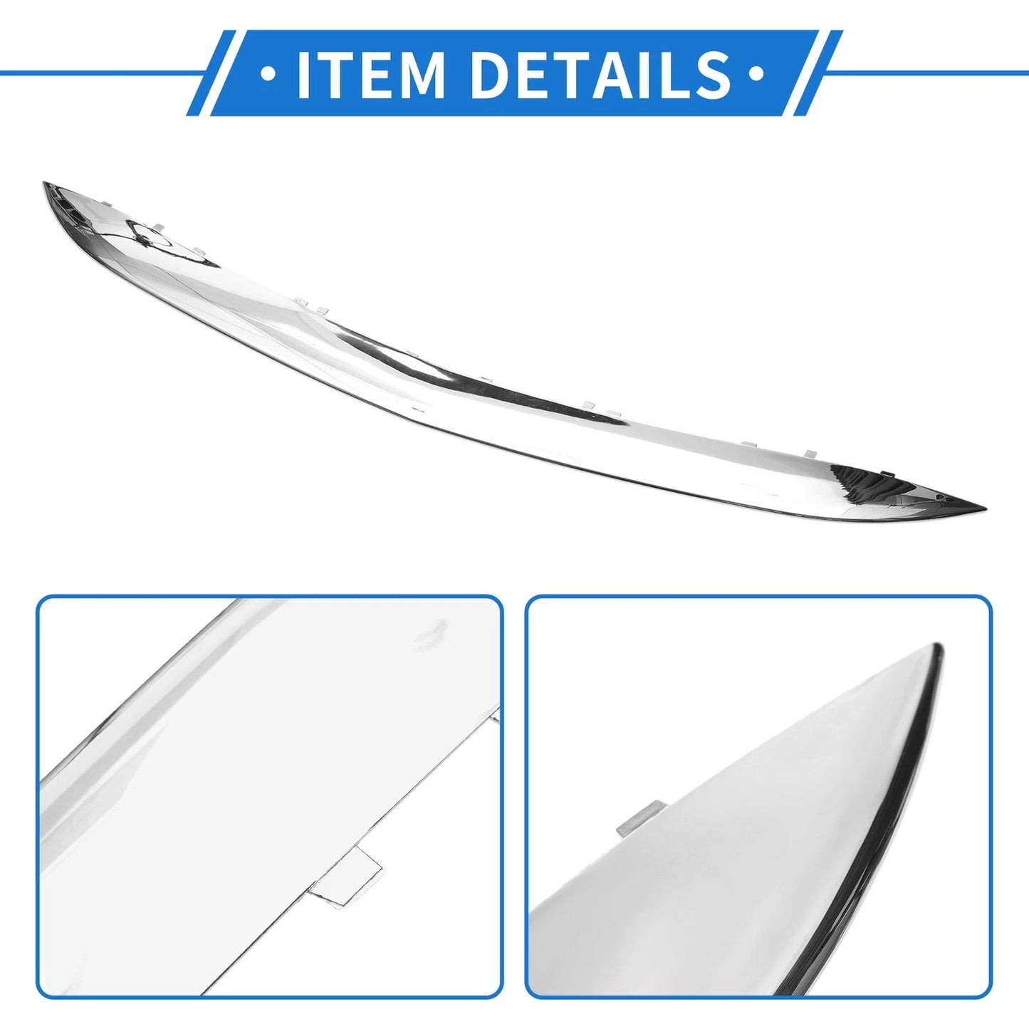 Front Lower Center Bumper Grille Trim for Mercedes-Benz W222/S 4Matic (2014-2020)