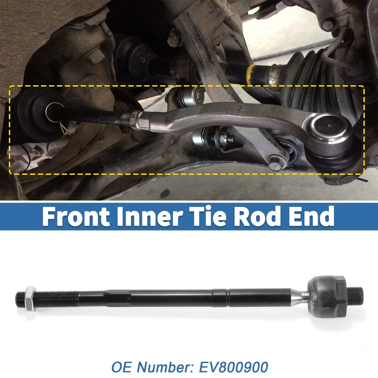2x Front Inner Tie Rod End Links for Buick LaCrosse (2010–2016)