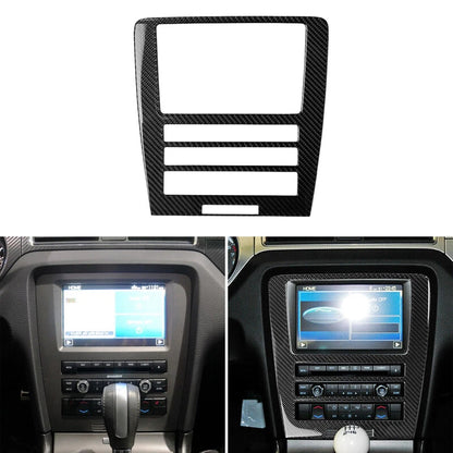 Carbon Fiber Car Stereo Touch Screen Cover Trim Fit For Ford Mustang 2009-2013