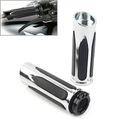 Chrome Soft Touch Hand Grips for Harley Touring Street Road Glide (2014-2023)