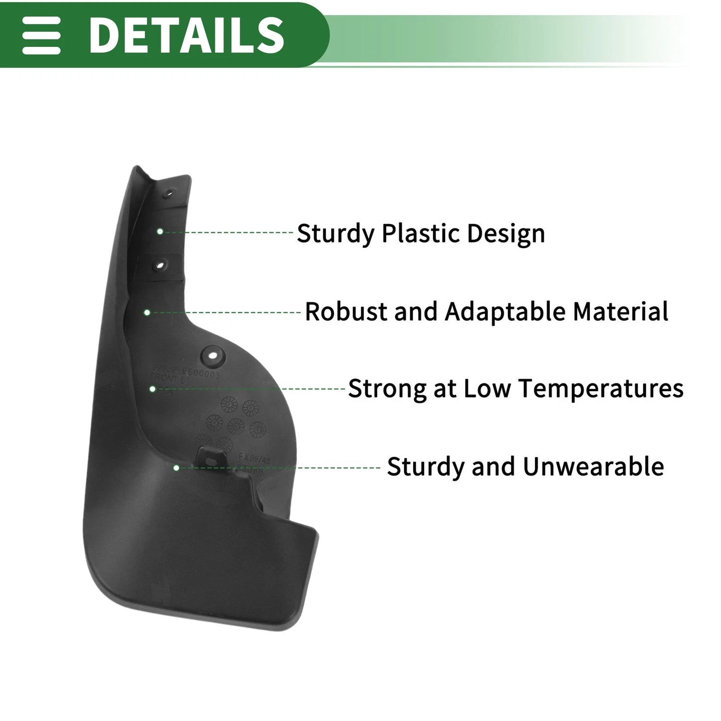 Mud Flaps & Splash Guards Front & Rear for Infiniti FX35 (2004 - 2008)