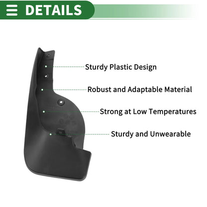 Mud Flaps & Splash Guards Front & Rear for Infiniti FX35 (2004 - 2008)