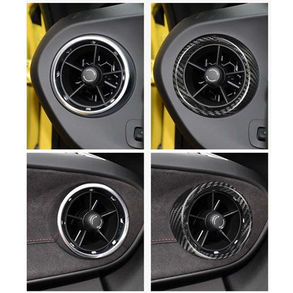 Dry Carbon Fiber AC Air Outlet Vent Cover Trim fits Chevrolet Camaro 2016-2019