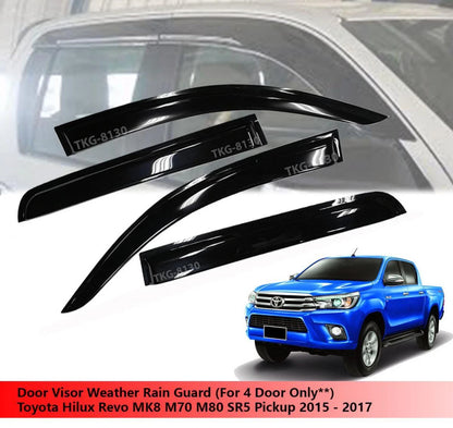 4 Door Wind Shield Air Guard for Toyota Hilux 1kdM70 M80 (2015-2018)