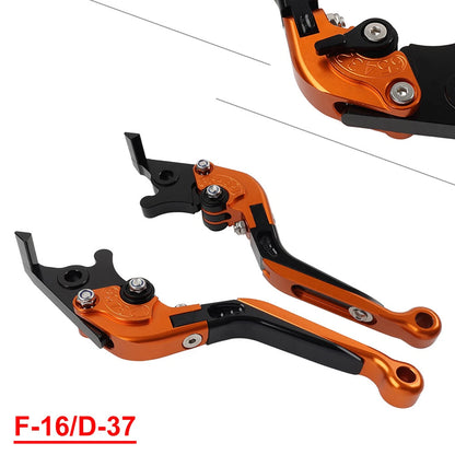 Orange Extendable Brake Clutch Levers for BMW F650GS (2002-2007)