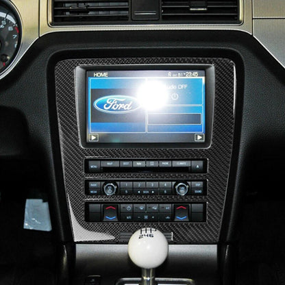 Carbon Fiber Car Stereo Touch Screen Cover Trim Fit For Ford Mustang 2009-2013