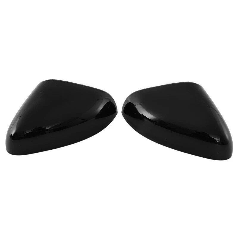 Driver & Passenger Side Mirror Cover Caps Gloss Black for Ford Fiesta (2018-2024)