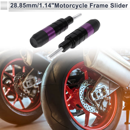 2 x 0.73" Aluminum Alloy Motorcycle Slider Frame Purple for Motorcycle
