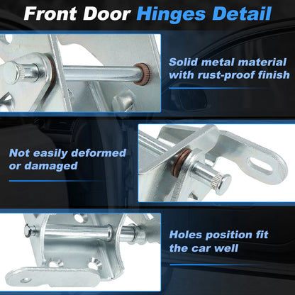 Door Hinge Kit Front Left Upper Lower for Chevy Blazer S10 (1995-2005)